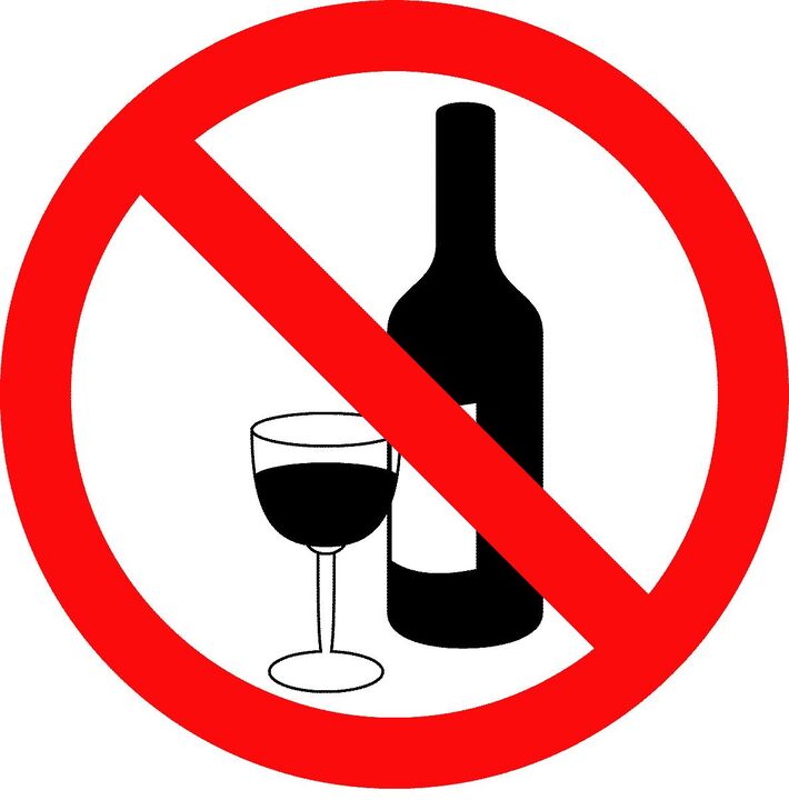 Vyhýbání se alkoholu při užívání léků na chronickou prostatitidu